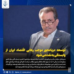 توسعه دریامحور موجب رهایی اقتصاد ایران از وابستگی به نفت می شود