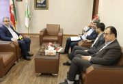 دیدار دکتر اسحق جمال امیدی مدیر عامل و نایب رئیس هیئت مدیره شرکت سیمان خزر با دکتر مازیار رضوی مدیر کل منابع طبیعی استان گیلان