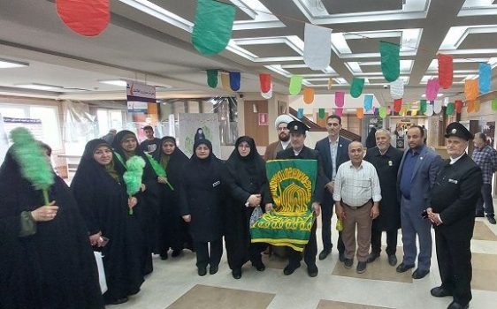 بیمارستان حضرت رسول اکرم (ص) رشت میزبان خادمان و حاملین پرچم متبرک ثامن الائمه شد