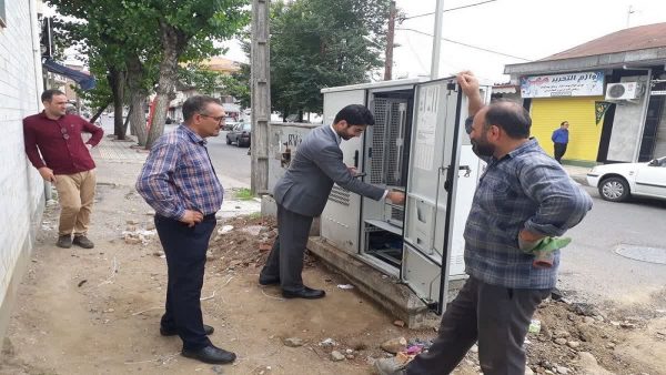 عملیات اجرایی پروژه نجما (اینترنت پرسرعت ) مخابرات در محله حمیدیان رشت