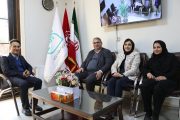 دیدار دکتر اسحق جمال امیدی مدیرعامل و نایب رئیس هیئت مدیره شرکت سیمان خزر با دکتر مهدی محمدی مدیر کل استاندارد استان گیلان