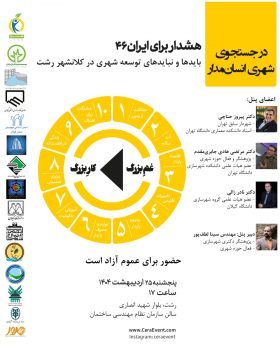نشست عمومی هشدار برای ایران ۴۶ ، بایدها و نبایدهای توسعه شهری در کلانشهر رشت برگزار می شود نشست عمومی هشدار برای ایران ۴۶ ، بایدها و نبایدهای توسعه شهری در کلانشهر رشت برگزار می شود
