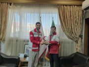 حضور علیرضا جهانبخش در جمعیت هلال احمر گیلان؛ پیوستن ستاره فوتبال به جمع امدادگران داوطلب